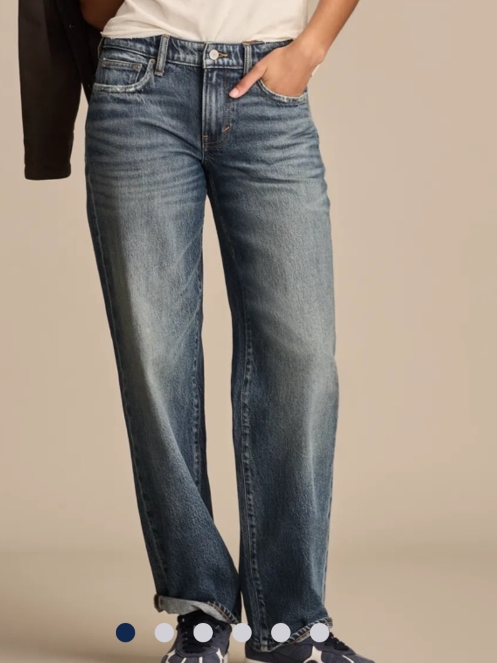 NWT Lucky Brand The Baggy Women's Jeans Gone Rouge Wash 27x33
